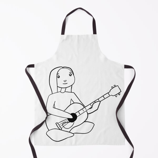 Item preview, ink b&w girl playing guitar designed and sold by doomdelion.