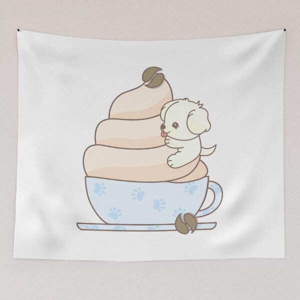Item preview, A cute puppy is on the cup of coffee. designed and sold by Planb StudioDesign.