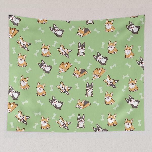 Item preview, Corgi Collage - Green designed and sold by KarinaCookie.
