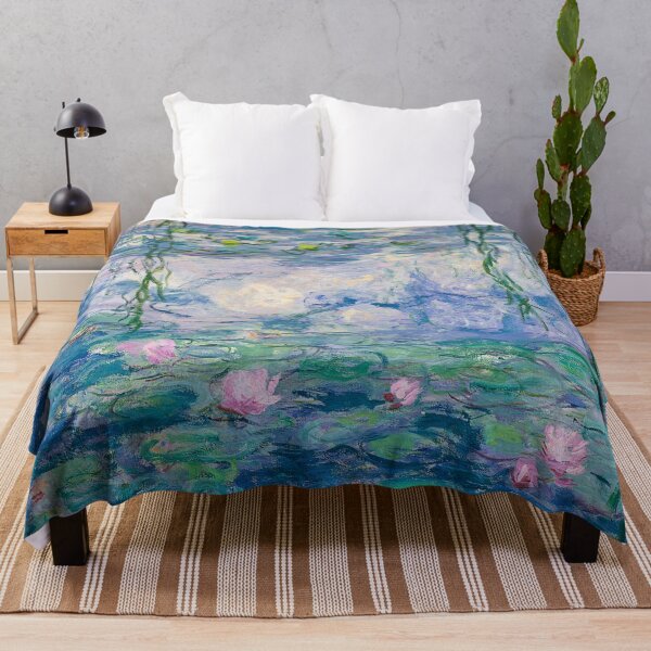 Water Lilies Claude Monet Fine Art Throw Blanket