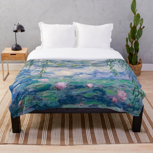 Water Lilies Claude Monet Fine Art Throw Blanket