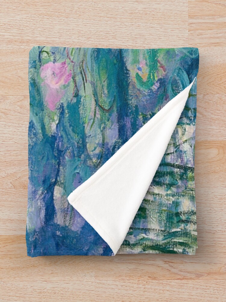 "Water Lilies Claude Fine Art" Throw Blanket for Sale by bragova