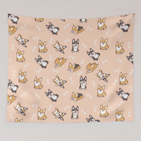 Item preview, Corgi Collage - Peach designed and sold by KarinaCookie.