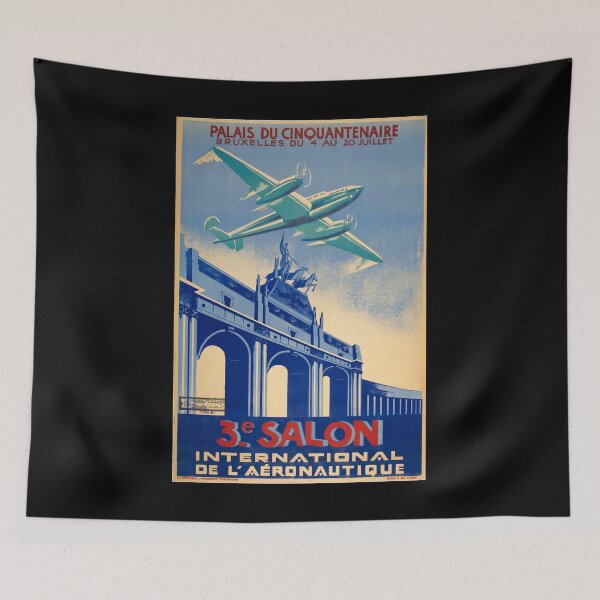 Item preview, Salon Aeronautique retro poster designed and sold by CorasPosters.