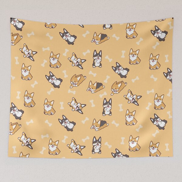Item preview, Corgi Collage - Light Orange designed and sold by KarinaCookie.