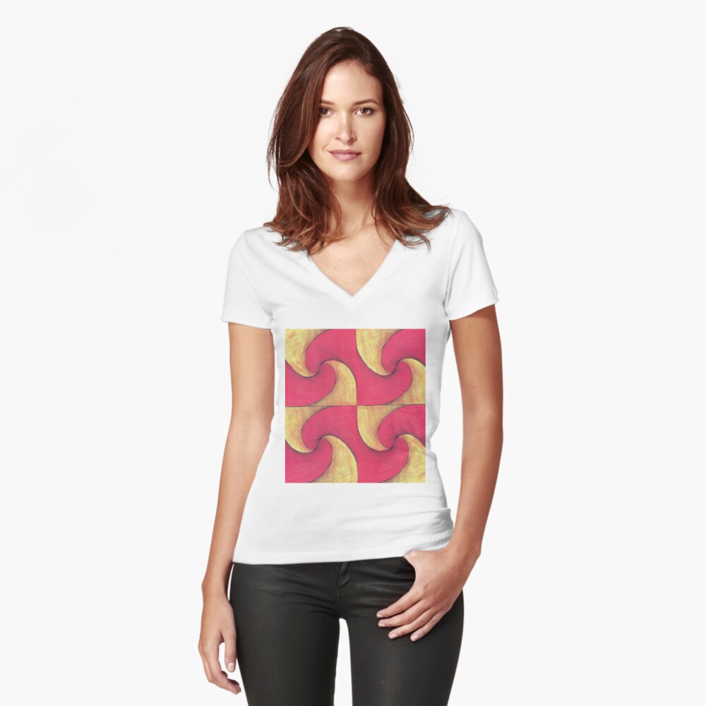 Item preview, Fitted V-Neck T-Shirt designed and sold by DAVIDLIBERTY.