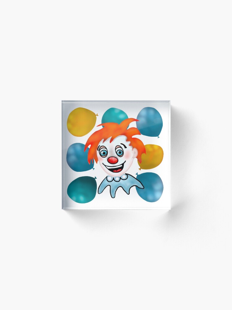 Alternate view of Mitzi the Happy Clown Acrylic Block
