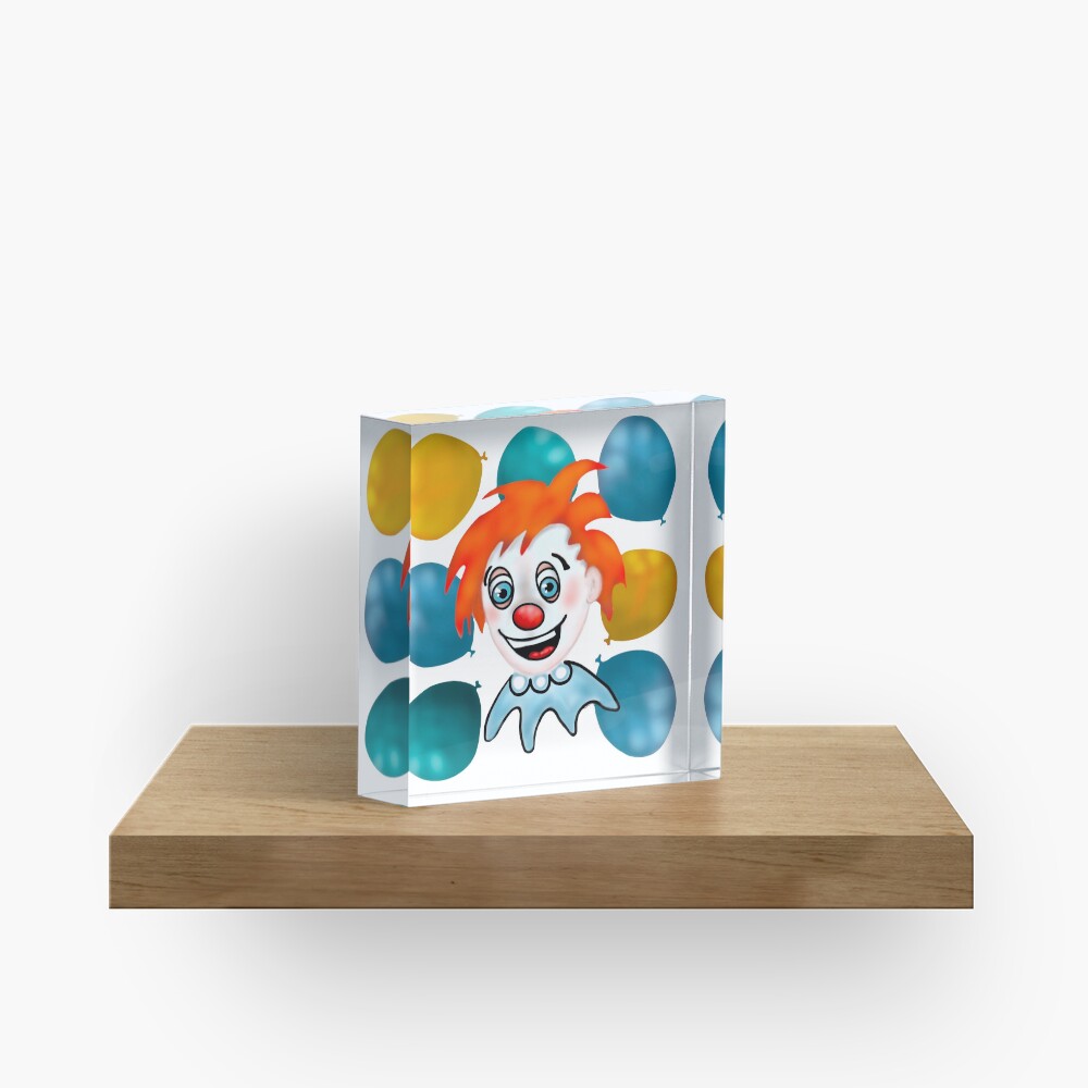 Mitzi the Happy Clown Acrylic Block
