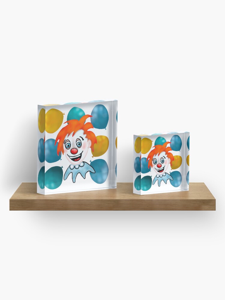 Alternate view of Mitzi the Happy Clown Acrylic Block