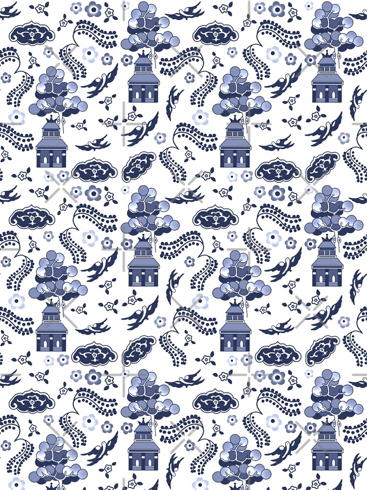 blue willow pattern dress Blue Willow Shirt Dress