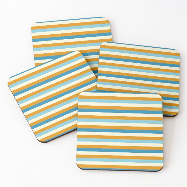 Item preview, Vintage Colour Orange and Blue Stripes Lines designed and sold by Moyanana.