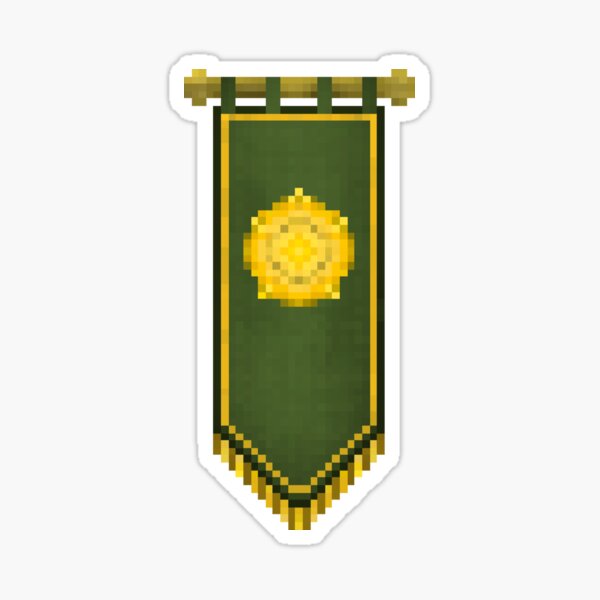 WesterosCraft Golden Rose Pixel Art Sigil Banner Sticker