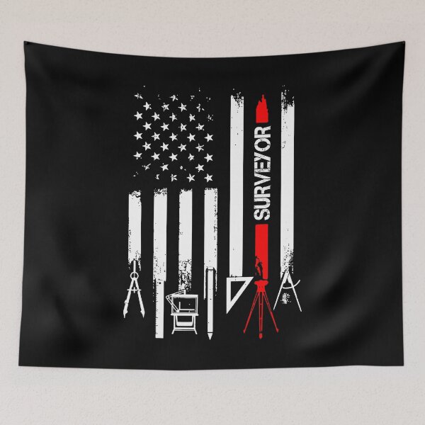 Item preview, American Flag with Surveyor  designed and sold by Charles Brian.