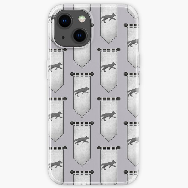 WesterosCraft Wolf Pixel Art Sigil Banner iPhone Soft Case