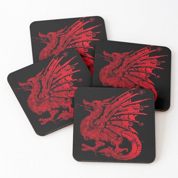 Item preview, Mythical Firey Red Dragon iwith Swirls designed and sold by ittybittyowl.