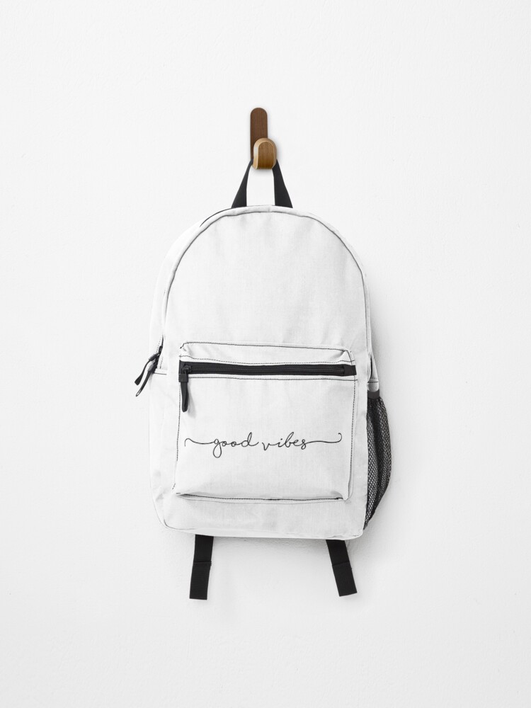 Good Vibes Cursive Letter Backpack by Tetete Redbubble