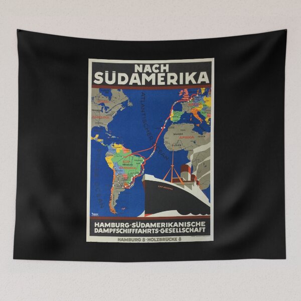 Item preview, Suedamerika retro poster designed and sold by CorasPosters.