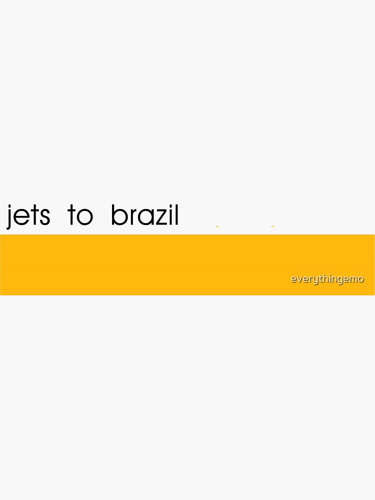 jets-to-brazil-orange-rhyming-dictionary-logo-sticker-for-sale-by-everythingemo-redbubble