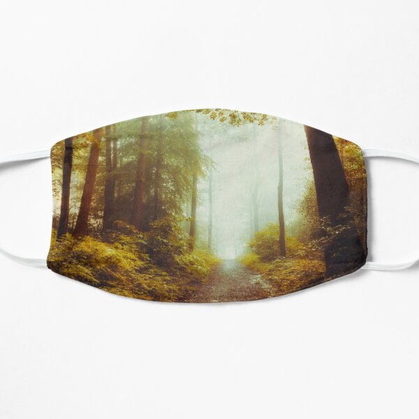 Inner Peace - Forest Hike in Morning light Flat Mask