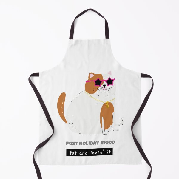 Item preview, Post holiday mood- fat and lovin' it- happy cat wearing star shaped sunglasses designed and sold by josephsteez.
