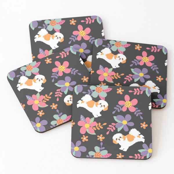 Item preview, Shih Tzu Puppy in a Garden at Night designed and sold by Lulupainting.