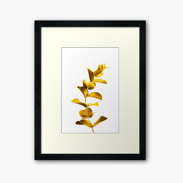 Beautiful Golden Leaf Framed Art Print