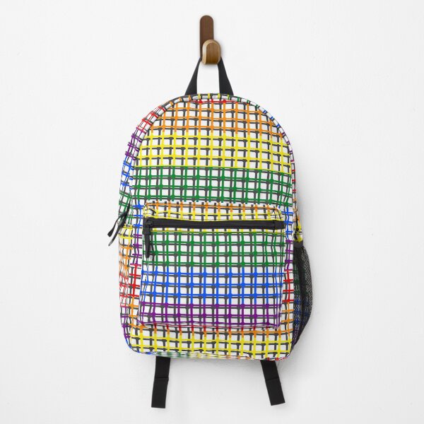 Item preview, LGBT Rights Awareness Rainbow Colors Flag Grid Geometric Pattern designed and sold by Carl's Clothing.