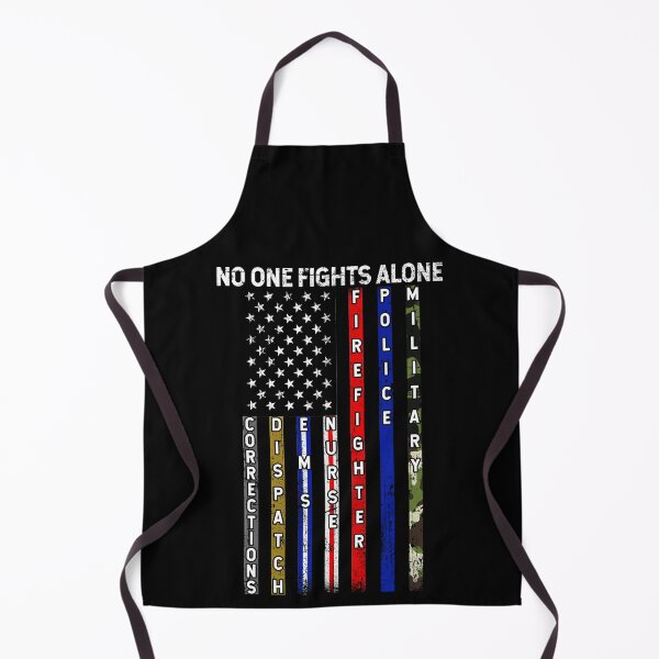 Item preview, No One Fights Alone USA Flag Thin Line Military Police Nurse designed and sold by Simeon Dorelus.