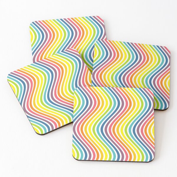 Item preview, Colorful Wavy Lines Pattern designed and sold by The Masked Designer.