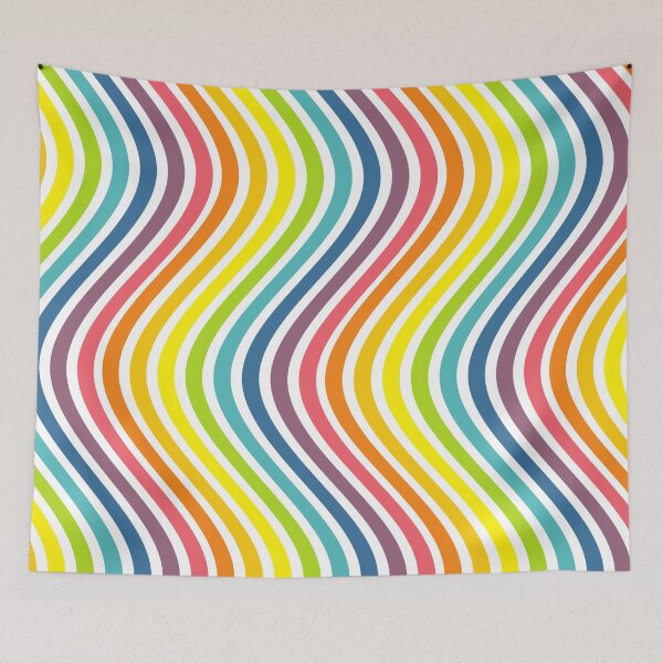Item preview, Colorful Wavy Lines Pattern designed and sold by The Masked Designer.