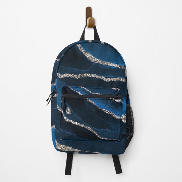 Item preview, Abstract Blue Watercolor with Silver Wave Lining designed and sold by KA DESIGNS.