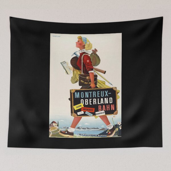 Item preview, Montreaux retro poster designed and sold by CorasPosters.