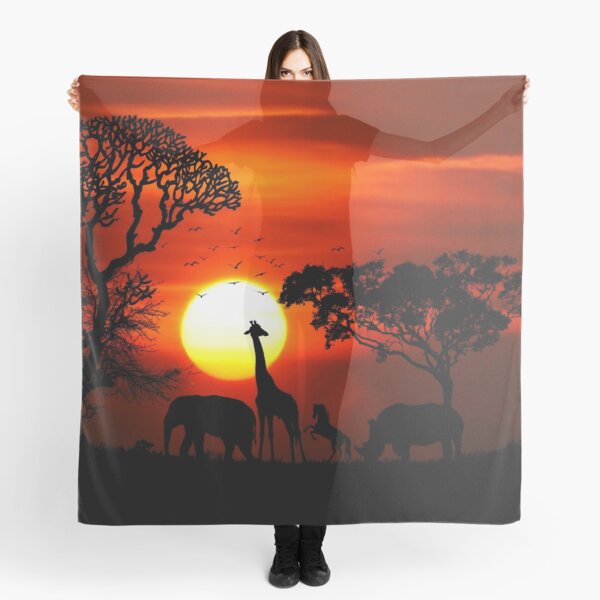Item preview, Wild Animals on African Savanna Sunset designed and sold by stareongroup.