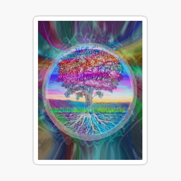 Tree of Health (Rainbow Aura 2) Sticker