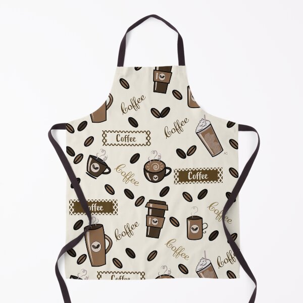 Item preview, Coffee cups pattern on cream background designed and sold by iCraftCafe.