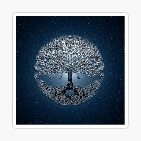 Tree of Life Nova Blue by Amelia Carrie Sticker