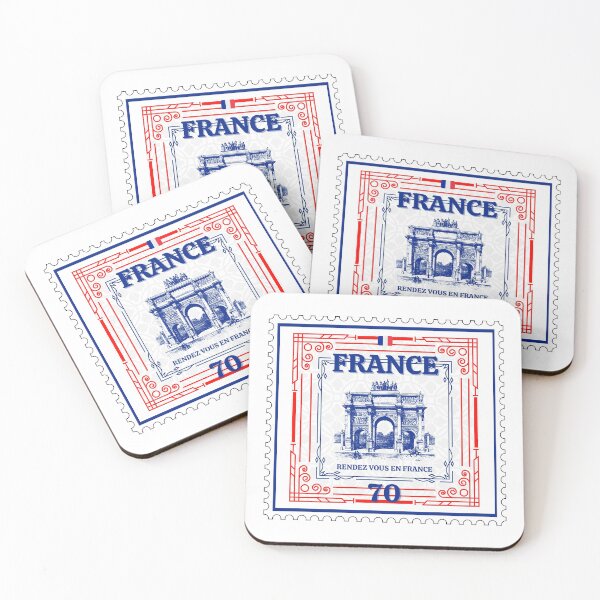 Item preview, Rendez vous en France Travel Stamp designed and sold by TheJoeyStudio.
