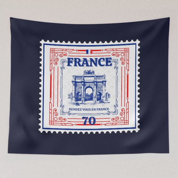Item preview, Rendez vous en France Travel Stamp designed and sold by TheJoeyStudio.