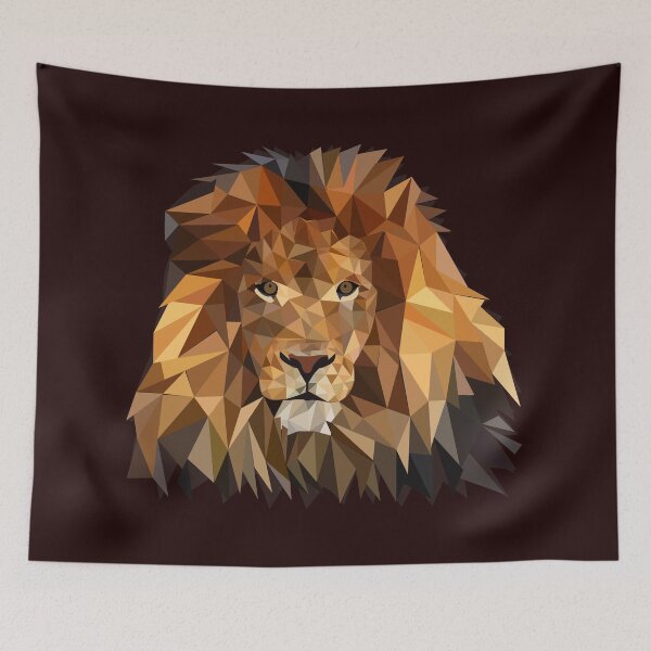 Item preview, Low poly art of King of animals- Lion designed and sold by DBkaushal.