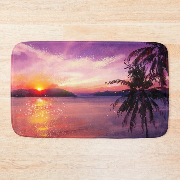 Item preview, Beautiful Sunset Watercolor Landscape designed and sold by Vector Scout Lab.
