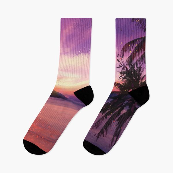 Item preview, Beautiful Sunset Watercolor Landscape designed and sold by Vector Scout Lab.