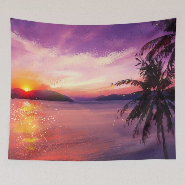 Item preview, Beautiful Sunset Watercolor Landscape designed and sold by Curio Meridian.