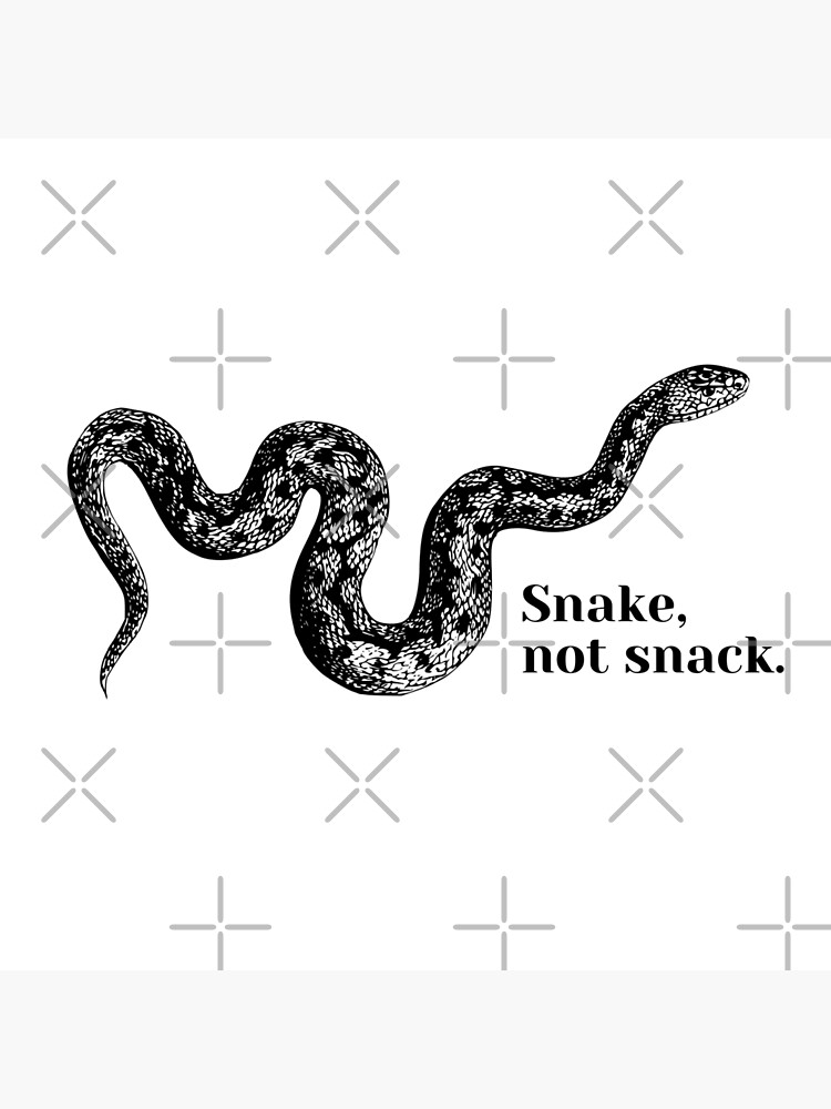 "Do not eat this snake, it is not a snack!" Poster for Sale by LiliesValley Redbubble