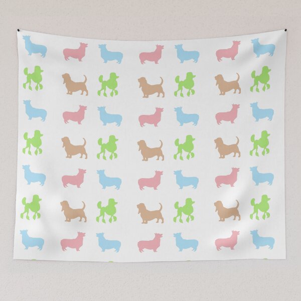 Item preview, dog pack cute kawaii cartoon four pack designed and sold by NancyArtDesigns.