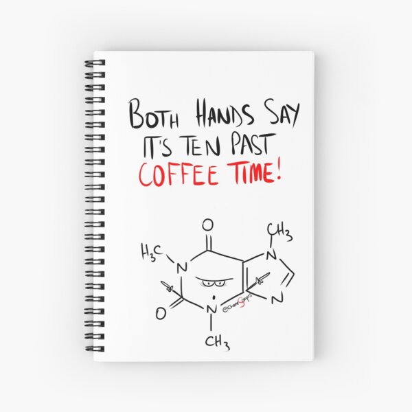 Grumpy Caffeine Clock Spiral Notebook