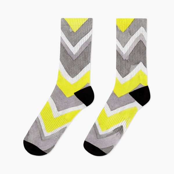 Item preview, Sunshowers - Yellow and Grey Chevron Pattern designed and sold by PopwheelArt.