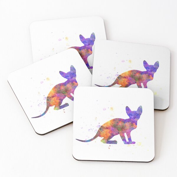 Item preview, Peterbald cat in watercolor designed and sold by paulrommer.