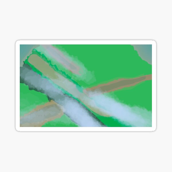 Abstract green painting Sticker