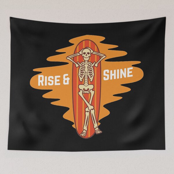 Item preview, Human Skeleton Chilling on Surf Board. designed and sold by Dynamitebucket.