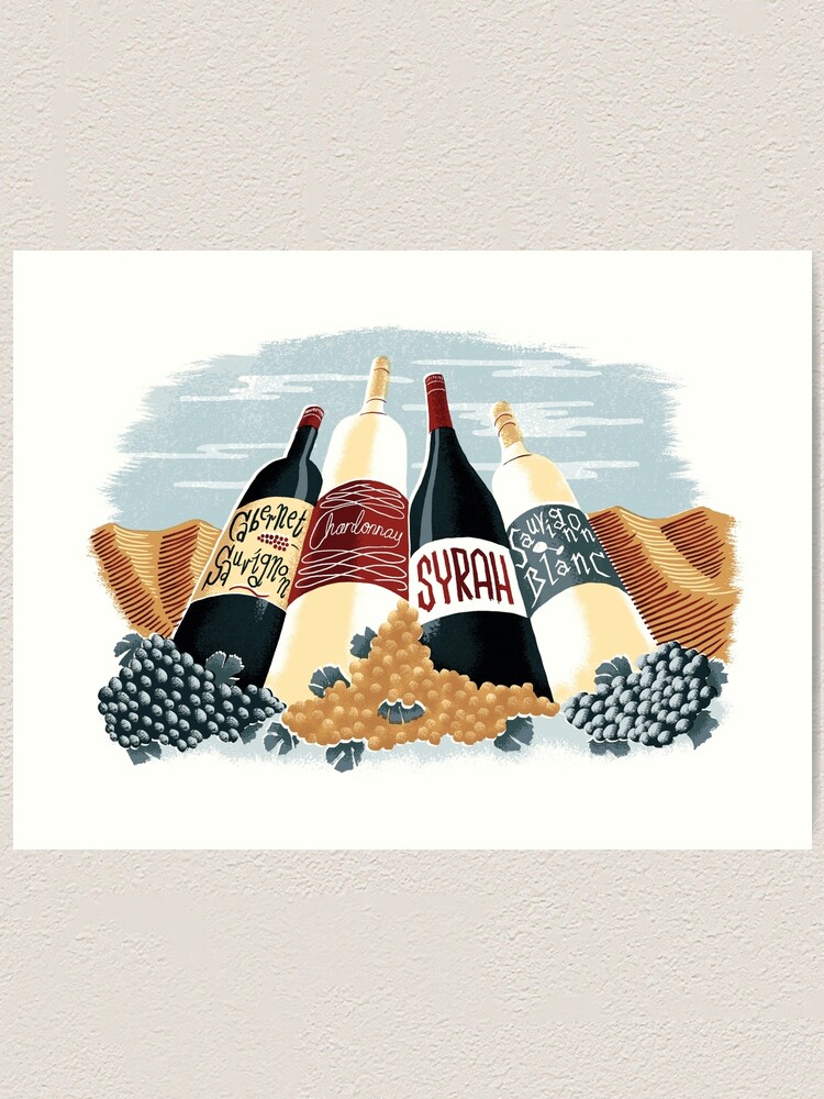 Alternate view of Wine, glorious wine! Art Print